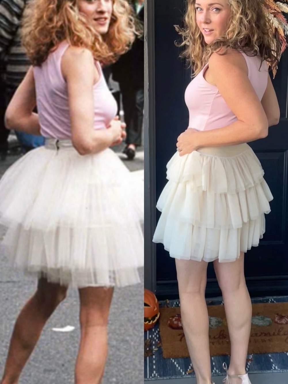entro Cream Tiered Tulle Skater Skirt